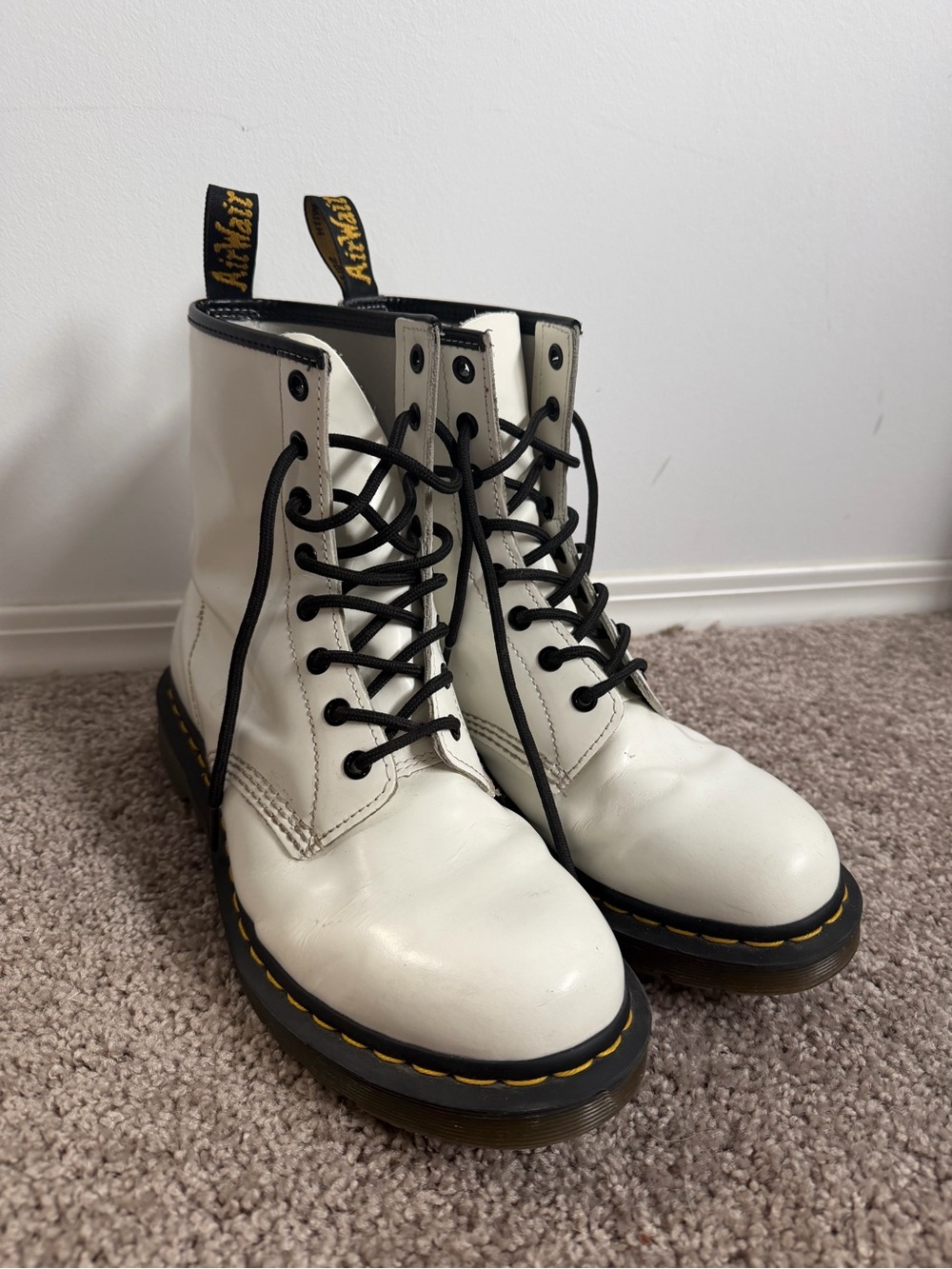 Y2K Doc Martens platform white boots grunge unisex EU 42/US 10